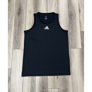 Adidas Black Center Trefoil Logo Athletic Tank Mens Size Medium